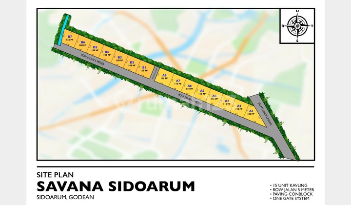 Dijual Tanah SHM 300 Jt-an, view sawah, cocok untuk kos2an 