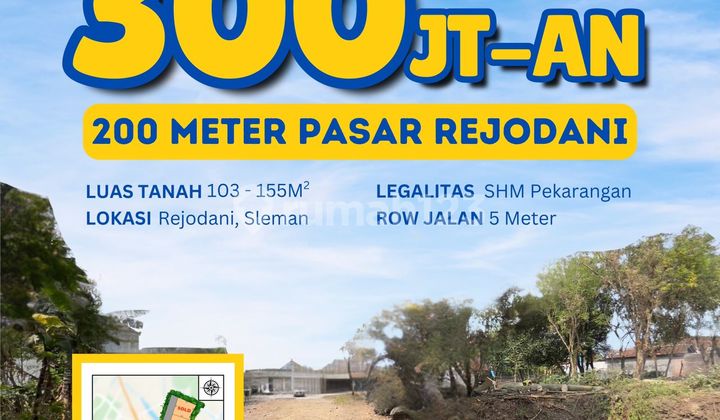 Tanah Ngaglik SHMP 200 Meter Pasar Rejodani