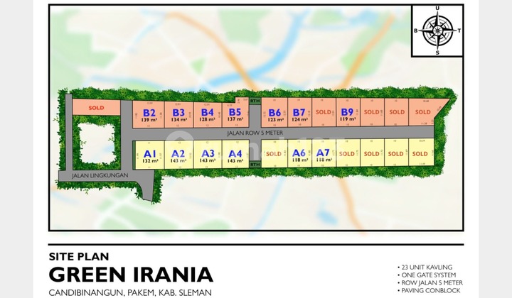 Tanah SHM Siap Bangun 2 Unit Terdepan