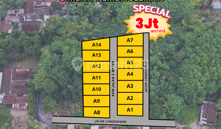 Tanah Siap AJB, 3 Menit Pemda Sleman, Luas 121M2