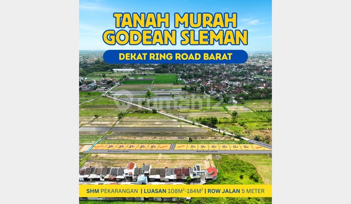 Tanah Sidoarum Godean, Dekat Ring Road Barat, SHM Tanah Sidoarum Godean, Dekat Ring Road Barat, SHM