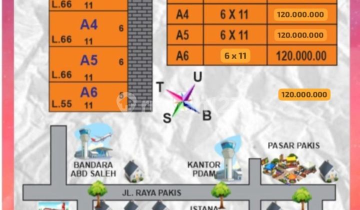 Tanah Dekat Bandara Abdurrahman Saleh Malang