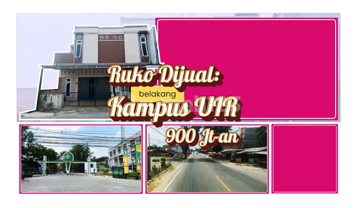 Shop House for Sale: Near UIR Campus Pekanbaru 1