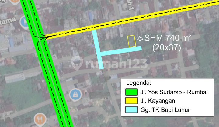 Ke Jl. Kayangan, Meranti Pandak 100-An Meter, Tanah Dijual: SHM Ke Jl. Kayangan, Meranti Pandak 100-An Meter, Tanah Dijual: SHM