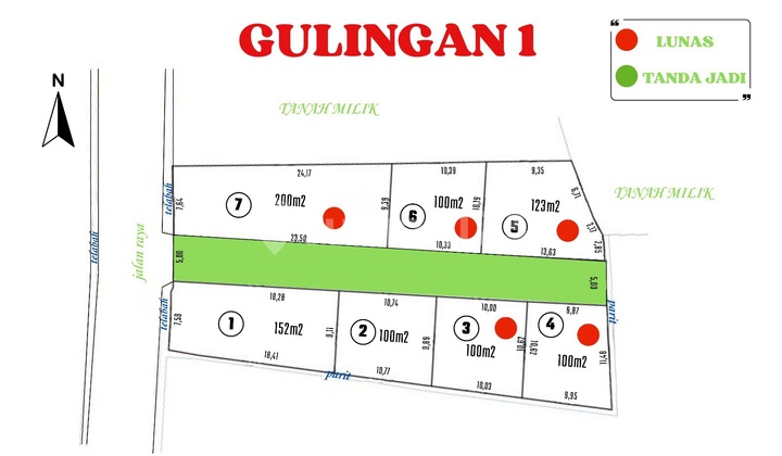 Tanah Strategis Gulingan Mengwi. Legalitas Lengkap