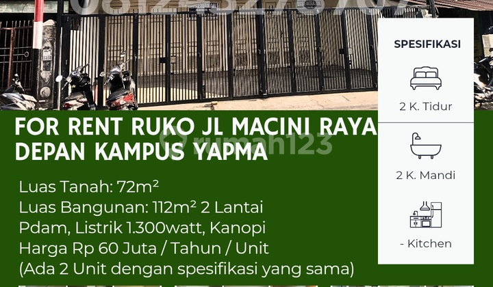 Sewa Ruko Strategis Depan Kampus Yapma Jl. Macini Raya Makassar Sewa Ruko Strategis Depan Kampus Yapma Jl. Macini Raya Makassar