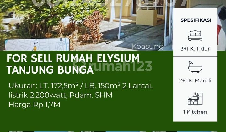 Dijual Rumah Modern – Elysium Residence, Makassar Dijual Rumah Modern – Elysium Residence, Makassar