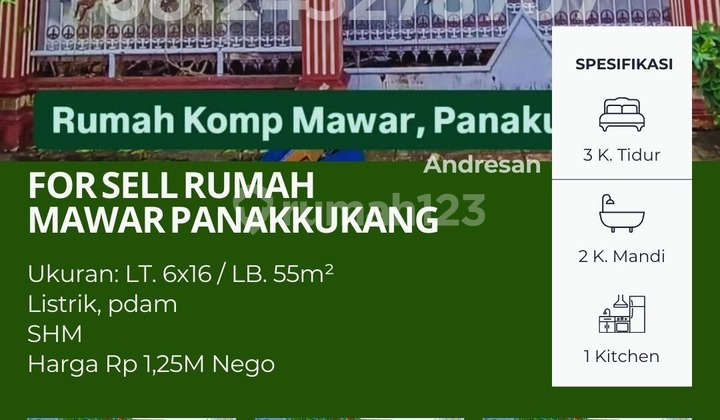 Dijual Rumah Komplek Mawar Panakkukang Makassar SHM Murah Dijual Rumah Komplek Mawar Panakkukang Makassar SHM Murah