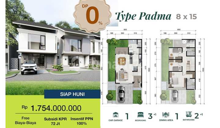 Rumah Siap Huni Bukit Baruga Makassar 2 Lantai Dp 0%