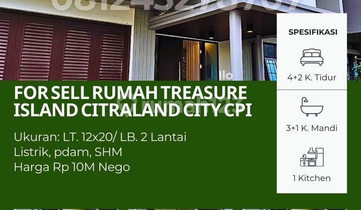 Dijual Rumah Mewah 2 Lantai Citraland City CPI Losari Makassar