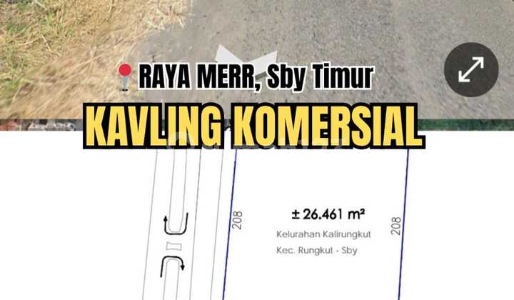Commercial Plot Ready to Build, Super Strategic Merr Surabaya.