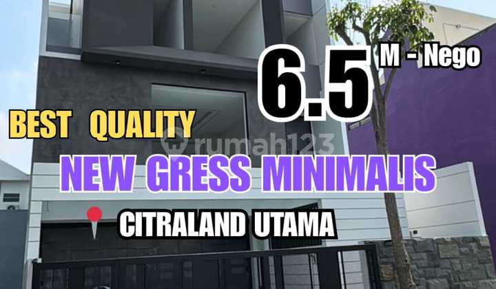 DIJUAL RUmah NEW GRESS Citraland Utama dengan kualitas terbaik