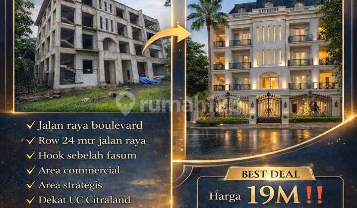 Rumah Kost Mewah 70% Finish 4 Lantai Waterfront Citraland Rumah Kost Mewah 70% Finish 4 Lantai Waterfront Citraland