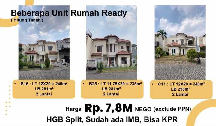 Rumah Hitung tanah BUKIT DARMO GOLF bisa KPR Rumah Hitung tanah BUKIT DARMO GOLF bisa KPR