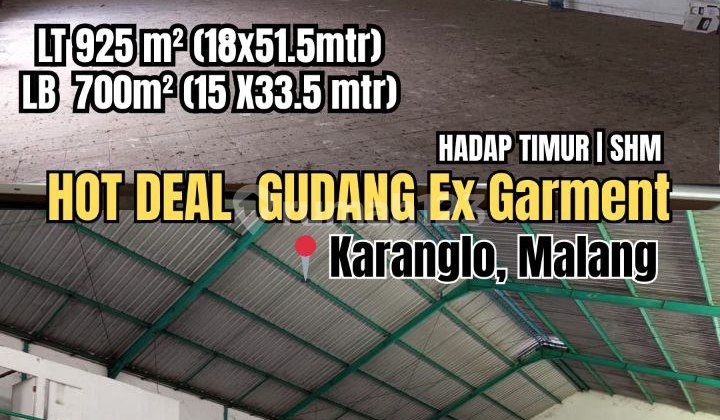 CHEAP HOT LISTING Warehouse SHM Karanglo Indah Atas, Karangploso