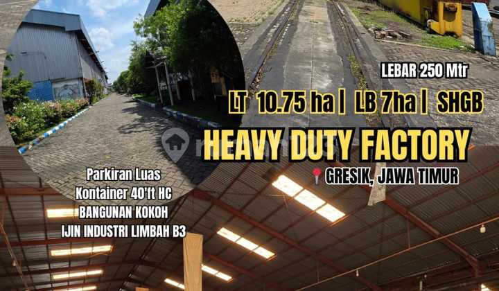 Dijual Ex Pabrik Ternama Jawa Timur Gresik Ada Crane Kapasitas 25