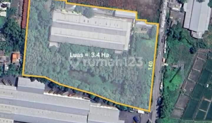 Dijual Tanah Bonus Gudang Jl. Kepatihan Industri, Gresik