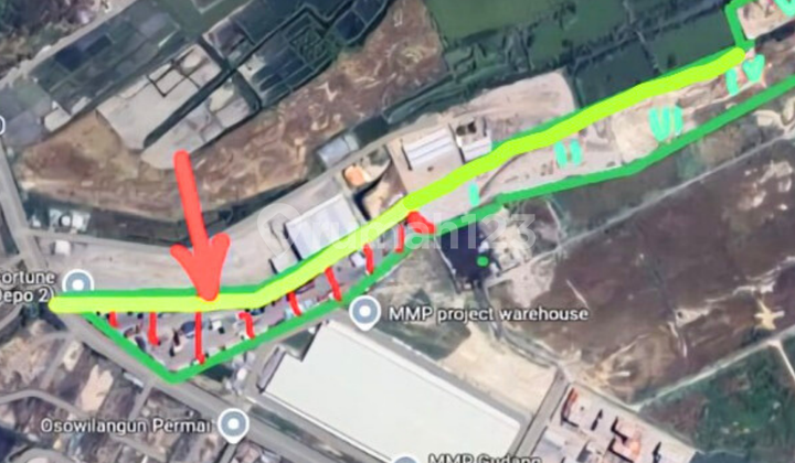 Commercial land for rent on Jl. Tambak Osowilangun Commercial land for rent on Jl. Tambak Osowilangun