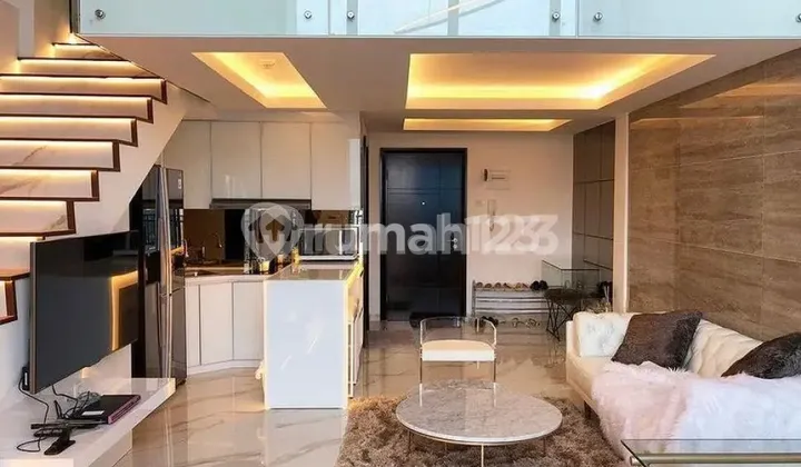 Cheap Apartment Rental Office Neo Soho Central Park Apartment 1Br 210Jt Mezzanine Fully Furnished Good Aesthetic Negotiable