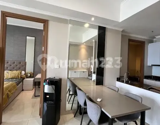 CHEAP APARTMENT FOR RENT WEST JAKARTA ORCHID GARDEN RESIDENCE CONDOMINIUM CENTRAL PARK NEO SOHO FULLY FURNISHED 2 BEDROOMS 175 MILLION MODERN BEST VIEW NEGOTIABLE