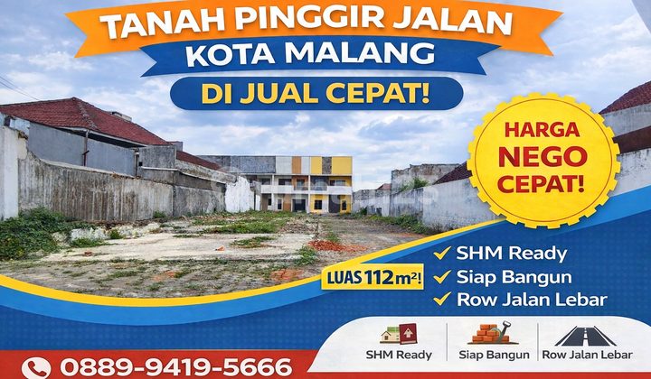 Land on the Side of the Road in Malang City Ready to Build