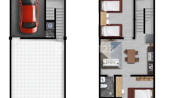 Colomadu Japandi style townhouse. Prime location for business! 2