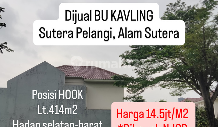 Dijual Bu Kavling di Sutera Pelangi Alam Sutera