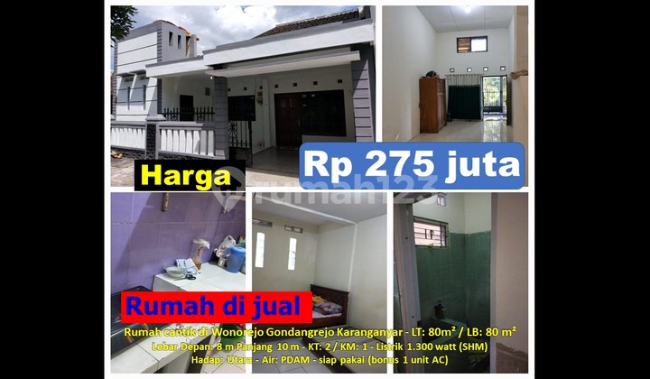 Rumah Cantik di Perumnas Wonorejo - Gondangrejo Karanganyar