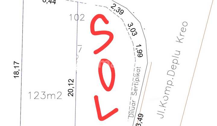 Dijual Tanah Strategis Pinggir Jalan Dekat Petukangan Jaksel