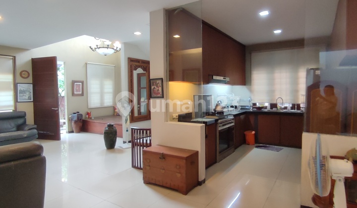 Rumah Bagus Hoek Hadap Sungai Desain Kontemporer Etnic Elegant Di Bsd Anggrek Loka