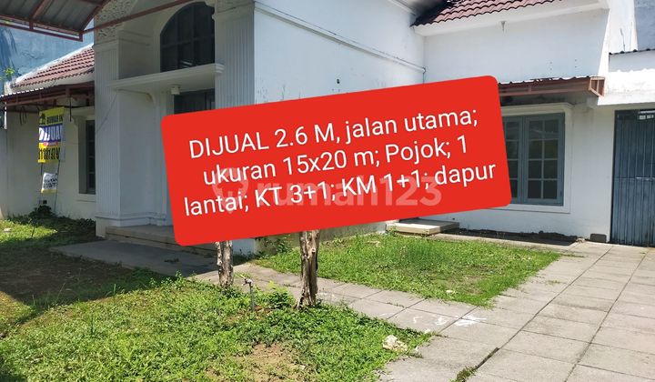 Dijual 2.6 M Citra Garden Sidoarjo; Rumah Pojok; 294 M² / 120 M²; Terawat; Shm