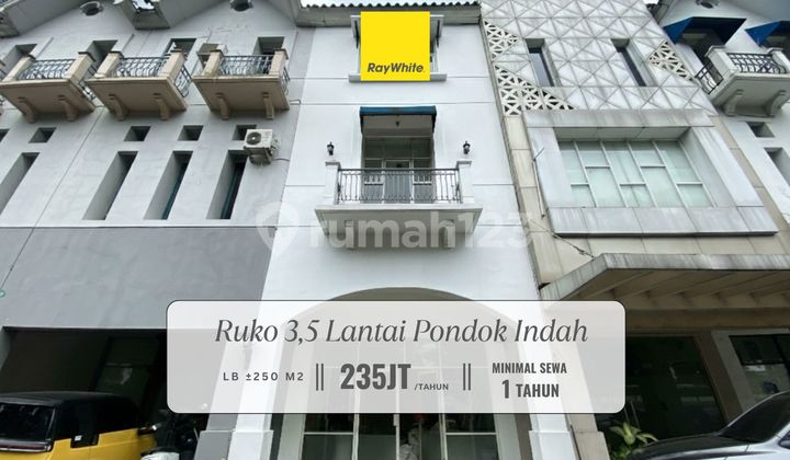 Disewakan Ruko Strategis 3,5 Lantai Depan di Plaza 3 Pondok Indah! Cocok untuk Kantor atau Tempat Usaha!