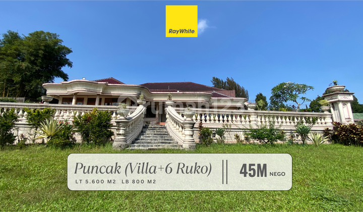 Dijual Cepat! Villa Mewah+ 6 Ruko di Jalan Raya Puncak, Jawa Barat