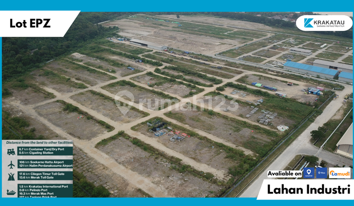 Krakatau Industri Tanah Kavling EPZ Strategis Cilegon