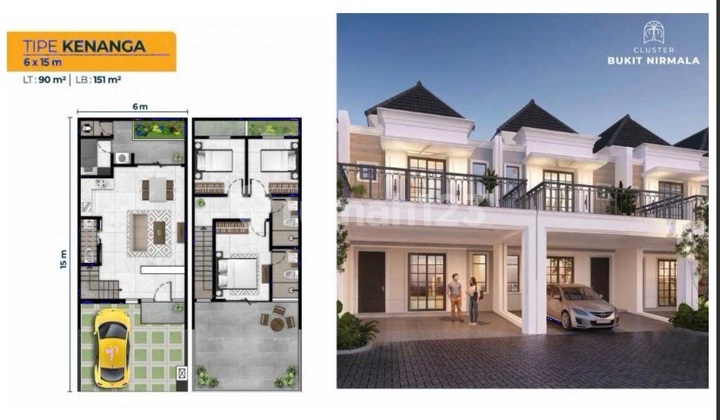 Brand New 6X15 Rental House at Bukit Nirmala Pik 2