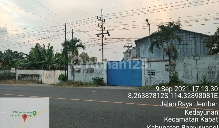 Factory+ Warehouse for Sale in Kabat Village, Banyuwangi
