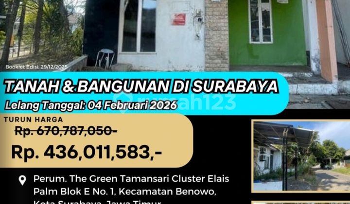 Jual Rumah Lelang Bank di Surabaya (The Green Tamansari Benowo) - Lelang Kpknl 1