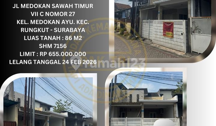 Jual Rumah Lelang Bank di Surabaya (Medokan Sawah Timur Vii) : Lelang Kpknl Jual Rumah Lelang Bank di Surabaya (Medokan Sawah Timur Vii) : Lelang Kpknl