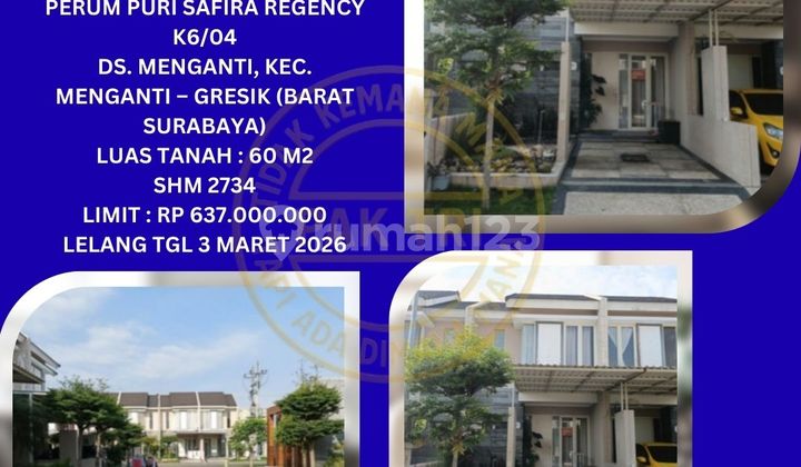 Jual Rumah Lelang Bank di Menganti (Puri Safira Regency) : Lelang Kpknl