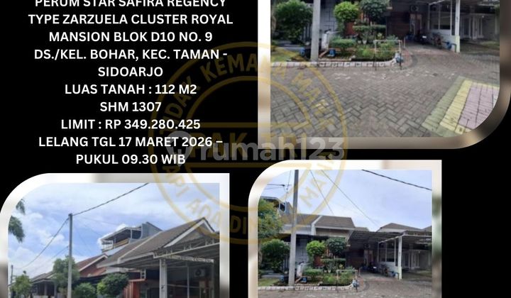 Jual Rumah Lelang Bank di Taman Sidoarjo (Star Safira Regency Type Zarzuela Cluster Royal Mansion) - Lelang Kpknl Jual Rumah Lelang Bank di Taman Sidoarjo (Star Safira Regency Type Zarzuela Cluster Royal Mansion) - Lelang Kpknl