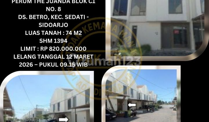 Jual Rumah Lelang Bank di Sedati Sidoarjo (Perum The Juanda) - Lelang Kpknl