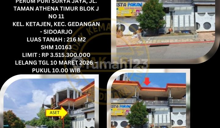 Jual Rumah Lelang Bank di Gedangan Sidoarjo (Perum Puri Surya Jaya) - Lelang Kpknl Jual Rumah Lelang Bank di Gedangan Sidoarjo (Perum Puri Surya Jaya) - Lelang Kpknl