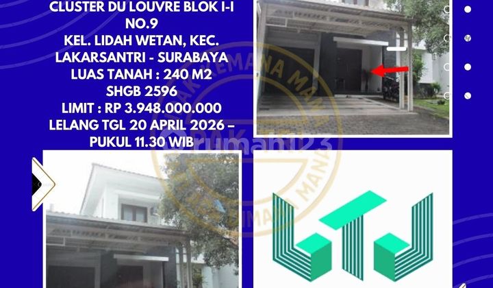 Dijual Rumah Via Lelang di Lakarsantri Surabaya (Perum Wisata Bukit Mas Ii) - Lelang Kpknl Dijual Rumah Via Lelang di Lakarsantri Surabaya (Perum Wisata Bukit Mas Ii) - Lelang Kpknl