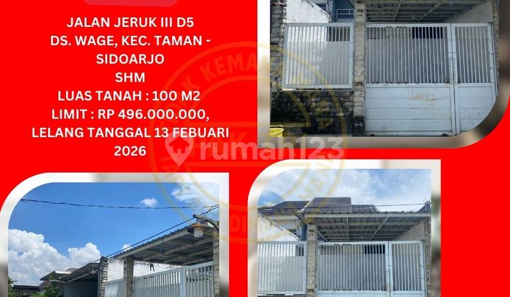 Sell Bank Auction House in Sidoarjo (Jeruk - Wage Street) - Kpknl Auction
