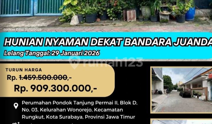 Bank Auction House for Sale in Surabaya (Pondok Tanjung Permai - Wonorejo Rungkut) - KPKNL Auction 1