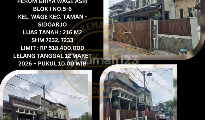 Jual Rumah Lelang Bank di Taman Sidoarjo (Perum Griya Wage Asri) - Lelang Kpknl