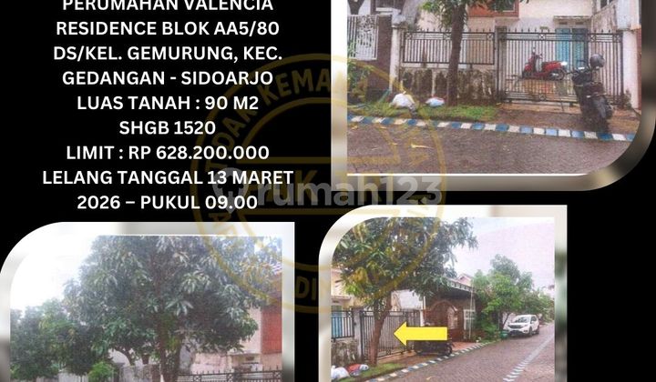 Jual Rumah Lelang Bank di Gedangan Sidoarjo (Perum Valencia Residence) - Lelang Kpknl
