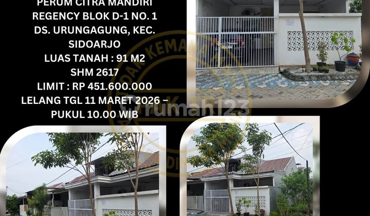 Jual Rumah Lelang Bank di Urangagung Sidoarjo (Perum Citra Mandiri Regency) - Lelang Kpknl