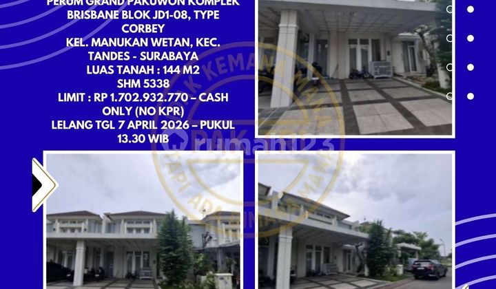 House for Sale via Auction in Tandes Surabaya (Grand Pakuwon Brisbane Complex) - KPKNL Auction House for Sale via Auction in Tandes Surabaya (Grand Pakuwon Brisbane Complex) - KPKNL Auction