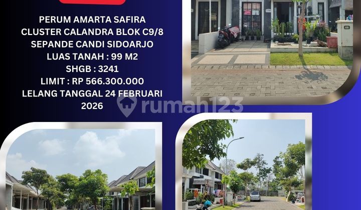 Jual Rumah Lelang Bank di Sidoarjo (Amarta Safira Cluster Calandra) - Lelang Kpknl